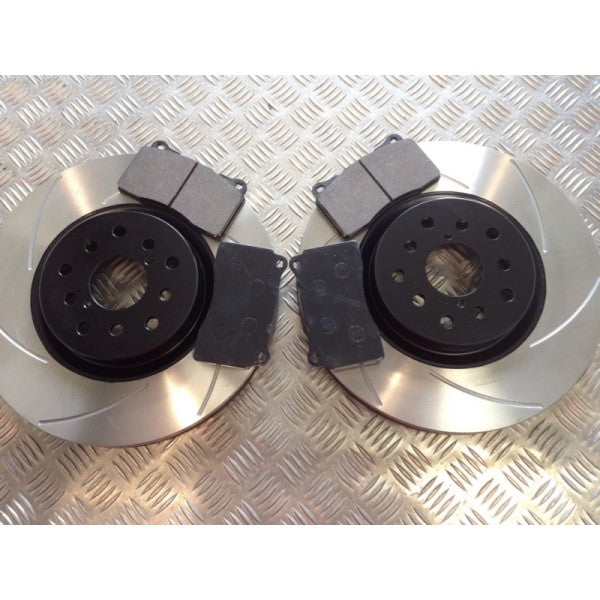 Front Grooved Discs and Kevlar Pads Package Evo 5-9