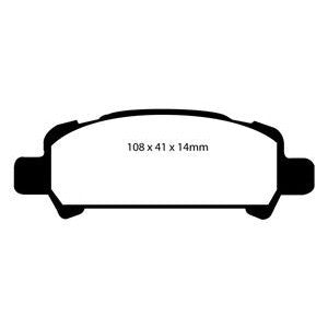 Impreza 1 Pot Rear Lug Type Ferodo Ds2500 Pads