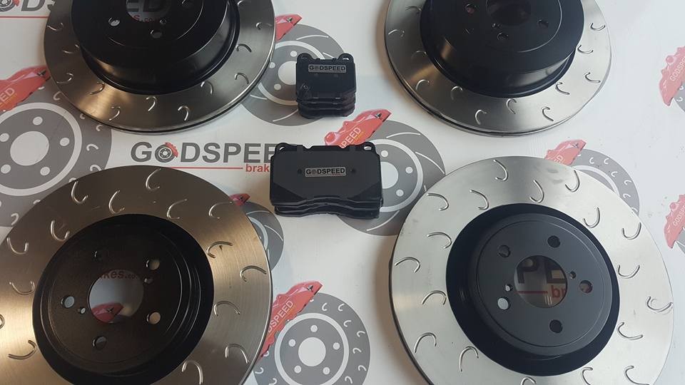 Mitsubishi Evo 5-9 F&R G Hook Discs and Kevlar Pads