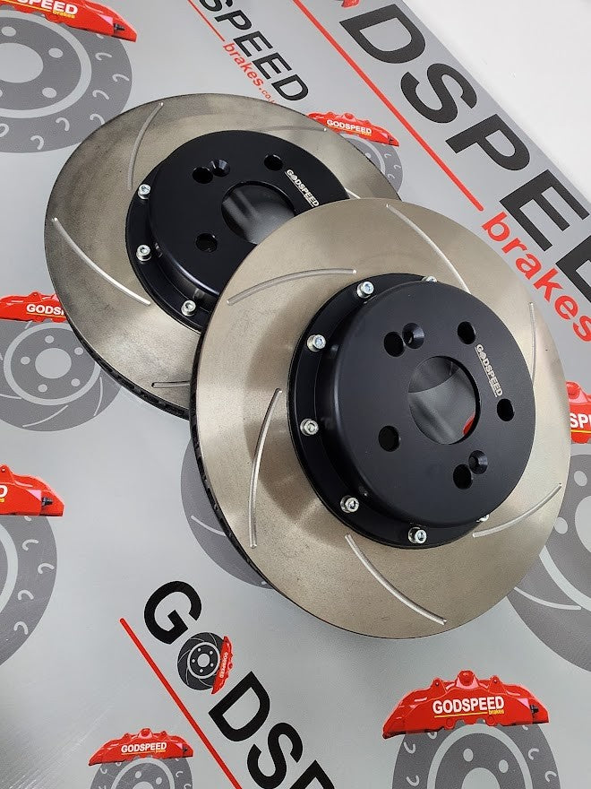 Clio 3 / Meg 2 330mm Discs and bells for Megane 3 Calipers 