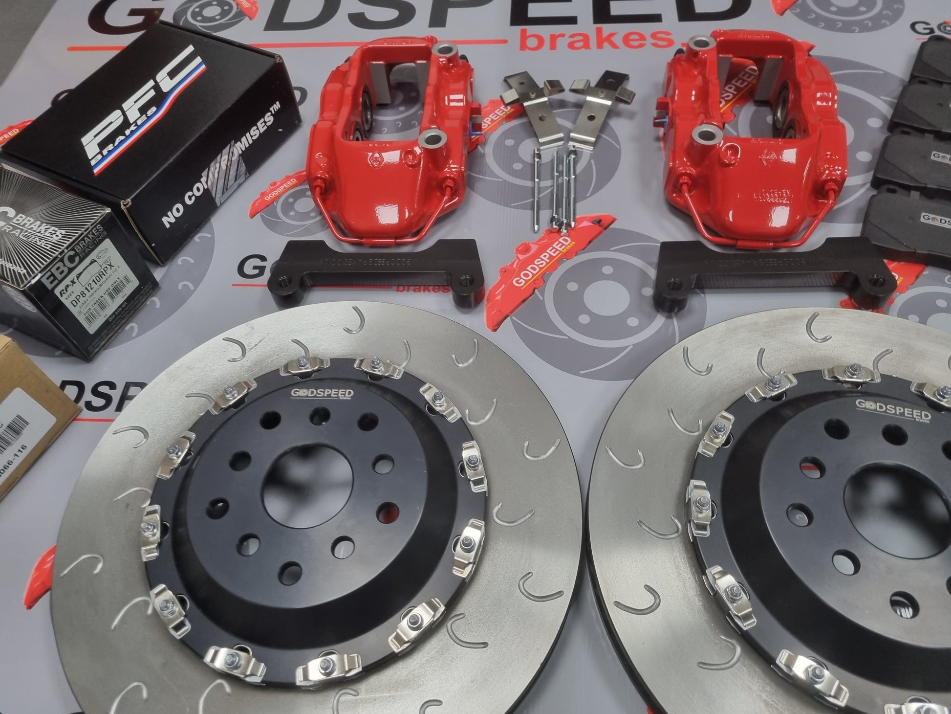 Impreza 356mm brake kit with Brembo 4 pot calipers