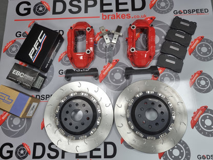 Impreza 356mm brake kit with Brembo 4 pot calipers