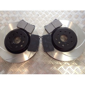 Front Grooved Discs and Kevlar Pads Package Evo 5-9 