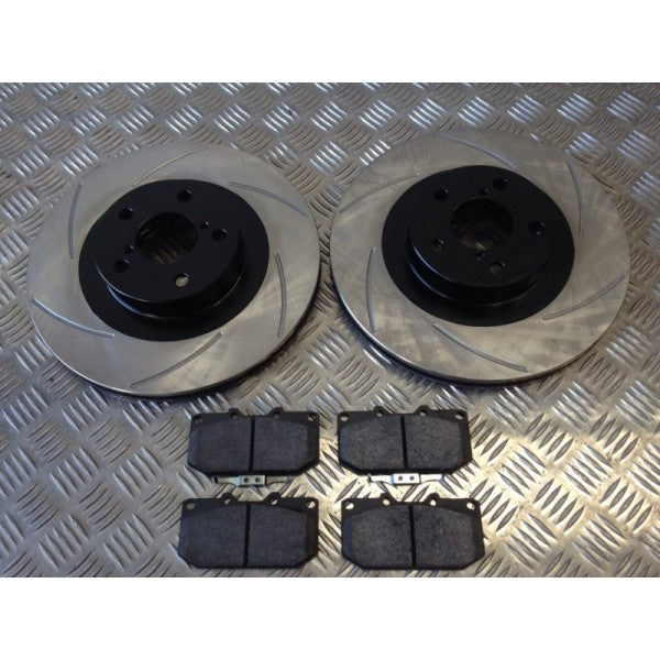 Impreza 294mm Front Grooved Discs and Kevlar Pads