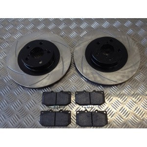 Impreza 294mm Front Grooved Discs and Kevlar Pads