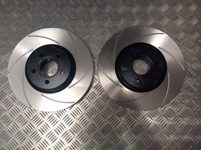 R53 Mini Cooper S JCW Front 6 Groove Discs – Godspeed Brakes