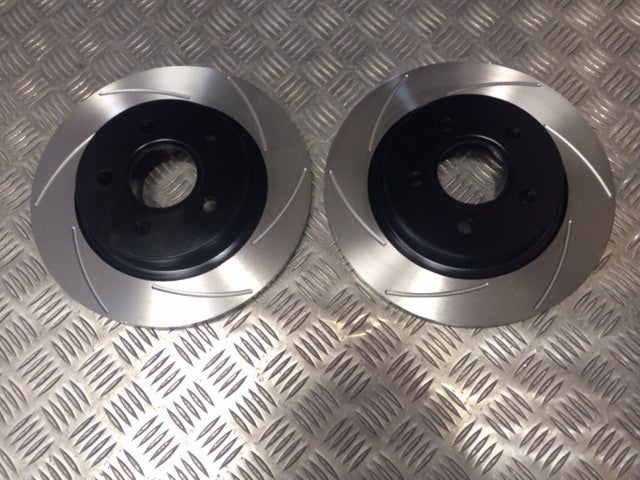 R56 Mini Cooper S JCW Rear 6 Groove Discs – Godspeed Brakes
