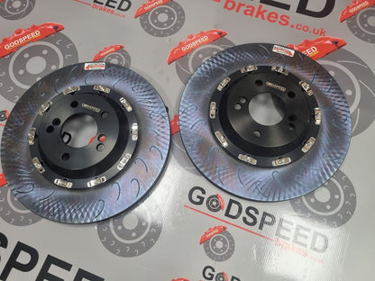 BMW F Series M2 M3 M4 Rear 2 Piece Discs and Bells