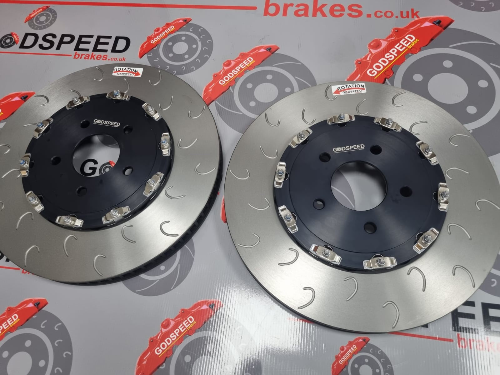 Evo X Rmc Racing Discs Mitsubishi Evo X Front 2 Piece Discs and Bells – Godspeed Brakes