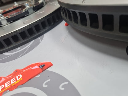 Evo X Rmc Racing Discs Evo X Front 2 piece Discs and Bells – Godspeed Brakes