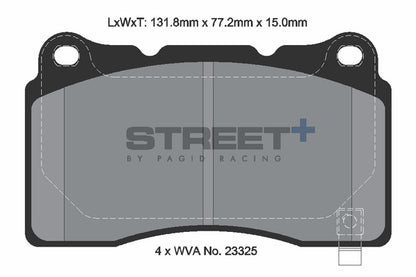 Impreza STI Front Pagid Street+ Pads