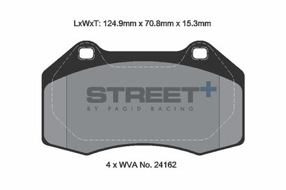 Alpine A110 Front Pagid Street+ Pads